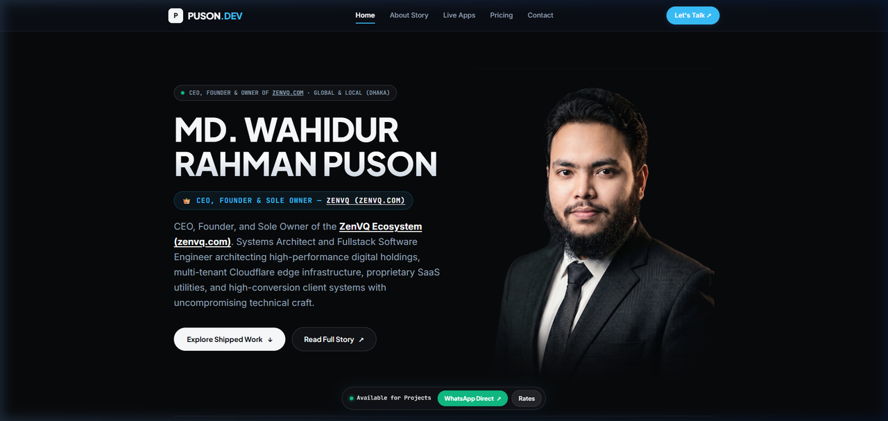 Puson Portfolio Live Screenshot